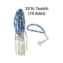 10 Adet 33lü Hac Umre Hediyelik Tesbih - Lacivert