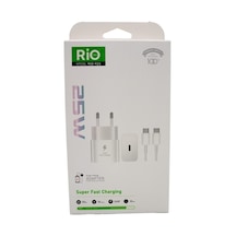 Rio Tech Samsung Uyumlu 25w Adaptör Ve Type-c To Type-c Kablo Şarj Seti