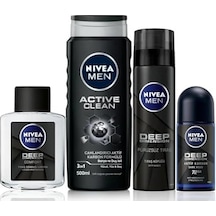 Men Erkek Damat Çeyiz Bohça Seti, Duş Jeli 500ml, Roll-on 50ml, Losyon 100ml, Tıraş Köpüğü 200ml