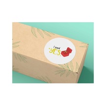 I Said Yes Etiketi Tektaş Mat Yuvarlak Sticker Wedding Ceremony 4 Cm 40 Adet Çok Renkli