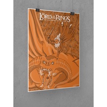 Yüzüklerin Efendisi Poster 45x60cm Gandal and Balrog Afiş - Kalın Poster Kağıdı Dijital Baskı