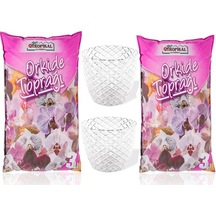 Orkide Saksısı Kristal 1.5L X2 Vitaminli Orkide Toprağı 6L