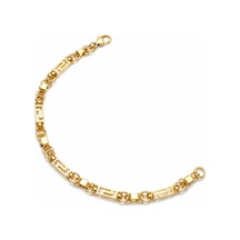 Balenbi Jewelry 14k Gold Renk Grek Desenli Çelik Bileklik Kararmaz Premium Kadın Bileklik 1180 Altın