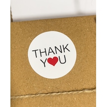 Thank You Yazılı Yuvarlak Yapışkanlı Sticker Set 4 x 4 CM 106 Adet