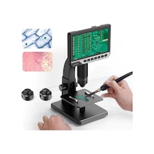 Borox Lab Dijital Mikroskop Çift Lens 2000x Büyütme 7'' 12 Mp