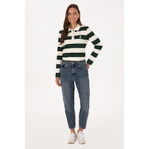 U.S. Polo Assn. Kadın Yeşil Mom High Waist Fit Jean Pantolon 50308815-DN0030