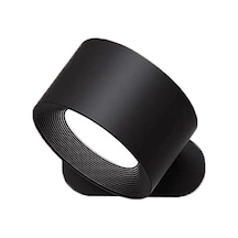 Neevoyu Usb Şarjlı Doksan Derece Döner Dokunmatik Led Gece Lambası, 3 Renk Tonu, 3 Parlaklık Seviyesi, Manyetik Ve 3m Yapıştırıcı İle Kurulumsuz Siyah Siyah