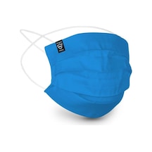Dizayn Mask Gümüş İyonlu Yıkanabilir Bez Maske Mavi Large