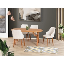 Uyar 4 Adet Verona Sandalye 90 160 Sahra Sabit Masa Takımı