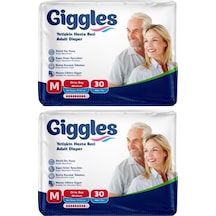 Giggles Belbantlı Yetişkin Hasta Bezi Orta Boy M Beden 30 Lu X 2 Adet Giggles Belbantlı Yetişkin Hasta Bezi Orta Boy M Beden 30 Lu X 2 Adet