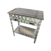 Paslanmaz Köfteci Mangalı 35 X 60 Cm Kalın Lama Izgaralı