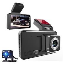 Çift Kameralı Araç Kamerası - Full Hd 1080p, 4.0 Geniş Ekranlı Dash Cam