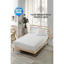 Sıvı Geçirmez Alez Mikro 4 Köşe Lastikli Yatak Koruyucu Beyaz Çift Kişilik Beyaz