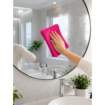 Çok Amaçlı Pembe Mikrofiber Bez Çizmeden Etkili Yüzey Temizliği - Lisinya