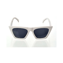 Beyaz Çerçeve Cat Eye Kadın Güneş Gözlüğü - Moda Gözlük Diğer