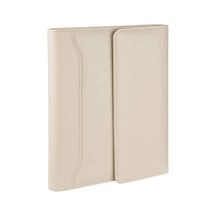 5227 Ajanda Tarihsiz Kareli 17 X 24 Cm Ajanda/defter Hesap Makineli Suni Deri Organizer, Bej Çok Renkli