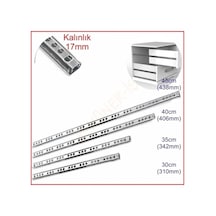 17mm 35cm Dolap Teleskopik Çekmece Rayı Çekmece Kızağı Çekmece Rayları