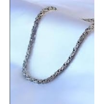 Beren Aksesuar Stainless Steel Erkek Zincir Çelik Kolye Gümüş
