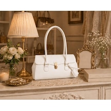 Housebags Jardin Elegance New Trend Omuz Çantası Beyaz