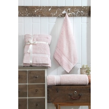 Eponj Home 2li Banyo Havlu Seti 90x160cm +50x90cm Ds Pudra Pudra