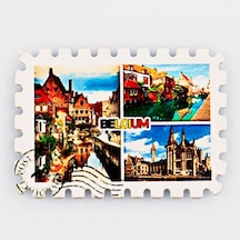 Belçika Temalı Pul Magnet