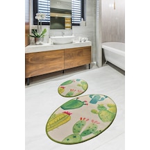 Chilai Home Kaktüs Djt 2 Lı Set Banyo Halısı Çok Renkli