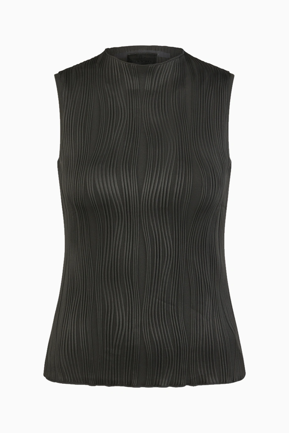 Pikeur Top Selection 1245 Dik Yaka Dokulu Kadın Spor Üst T-shirt Siyah