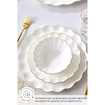 Karaca  Fine Pearl Extra Shell 58 Parça 12 Kişilik Yemek Takımı Gold