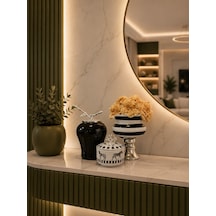 Dekoratif - Salon Seti Siyah Zebra At Gümüş