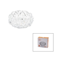 Deli Glass Tyg-1208-1/l1 Yuvarlak Küllük D: 4.4cm Çap: 11.2cm Küçük Dıamond Kristal Şekil Cam