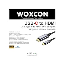 Usb-c - Hdmı Kablo, Usb 3.2 Type C, Hdmı2.0b Standart, 4k 60hz, 18gbps, Hdr, Hdr10, 3d, Hdcp2.2