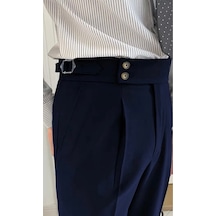 Yeni Sezon Premium Pileli Basic Likralı Duble Paça Kumaş Pantolon Lacivert Yeni Sezon Premium Pileli Basic Likralı Duble Paça Kumaş Pantolon Lacivert