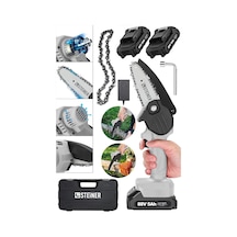 Alman 88 V 5 Ah Çift Akülü Dal Kesme Budama Testere Bıçkı Makinesi Çantalı 10 Cm Pala + Zincir - St0518r21540035
