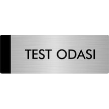 Metal Yönlendirme Levhası, Departman Kapı Isimliği Test Odası 5x20 Cm Gümüş Renk