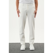 Redline Arden Kışlık Kalın Slim Fit Kemerli Erkek Pantolon Beyaz