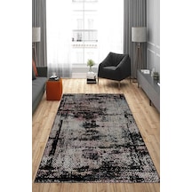 Eliana Home Dijital Baskı Yıkanabilir Kaymaz Taban Salon Halısı Ve Yolluk Rvg0895-fnl124 Siyah