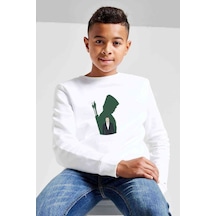 Tshirthane Altered Carbon Logo Baskılı Unisex Çocuk Beyaz Sweatshirt