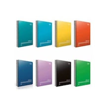 Fresco 72 Yp Çizgili 4 Ve Kareli 4 Spiralli Pp Kapak Defter 8 Li Paket