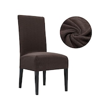 Jms Koyu Kahverengi Yüksek Streç Süper Yumuşak Sandalye Spandex Elastik Sandalye Sandalyesi Kapakları