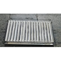 41X31.5Cm Oluklu Krom Çelik Izgara-