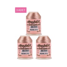Jenerik 3 Adet Altınbaşak Oya Ve Dantel İpi 20 Gr - Royaleks - No: 512