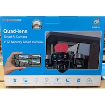 O-kam Ok-240 Premium Wifi 4 Lens Mikrofon + Hoparlör + Siren + Çakar + Alarm Kamera
