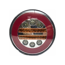 24V Stop Lambası Yuvarlak Neon Ledli 4 Fonksiyonlu Kırmızı-B N11.8448