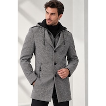 Plt9406 Dewberry Erkek Palto-desenli Gri