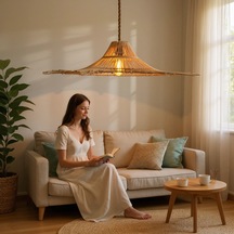 Gamp Rattan Çap 50 Saman Sarısı