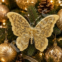 Yılbaşı Ağacı Süsü Gold Kelebek 20 Cm Diğer