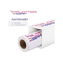 PlotterSarf® Premium 80 G Plotter Kağıdı 75 CM x 50 M 1 Rulo