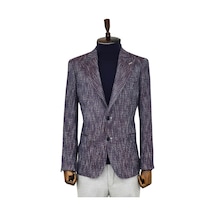 Wessi Desenli Slim Fit Spor Mor Erkek Ceket - Wessi Mor