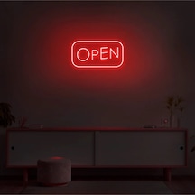 Open Yazılı Neon Tabela Kırmızı