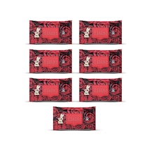 Elsine 7 Paket Red Rose Islak Havlu Mendil 90 Adet Kapaklı Gül Kokulu